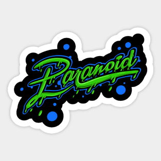 lattering paranoid poison Sticker